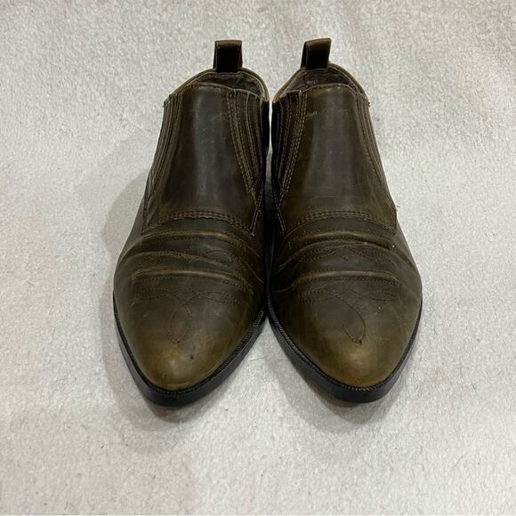 Premier Low Top Cowboy Boot in Olive Brown Size 7.5 - Picture 9 of 13